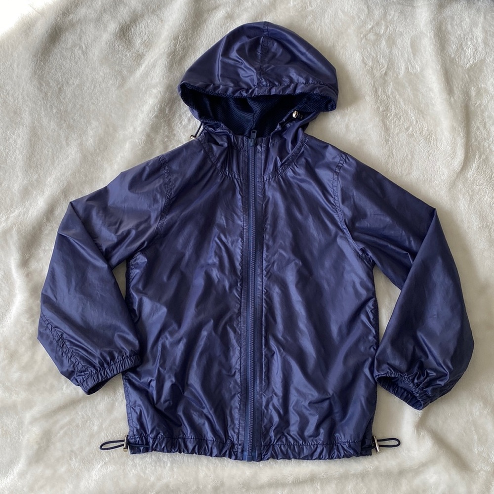 MonnaLisa Hitch-Hiker Navy Hooded Windbreaker Boy Size 4T